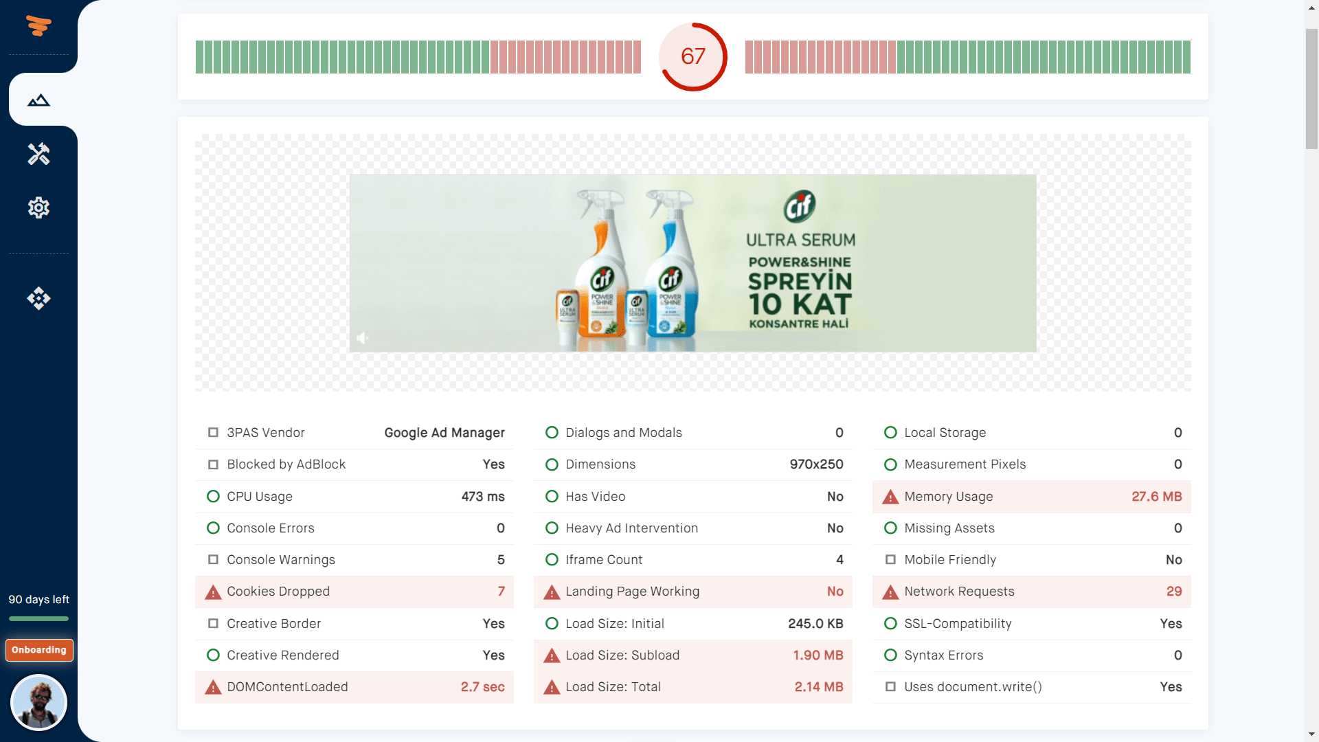 Ad tag validation using AdValify